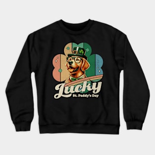 Golden Retriever Dog - St. Patrick's Day Saint Paddy's Irish Crewneck Sweatshirt